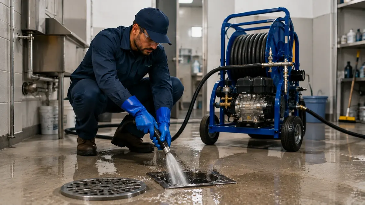 Floor Drain Hydro Jet Cleaning in Pope Valley