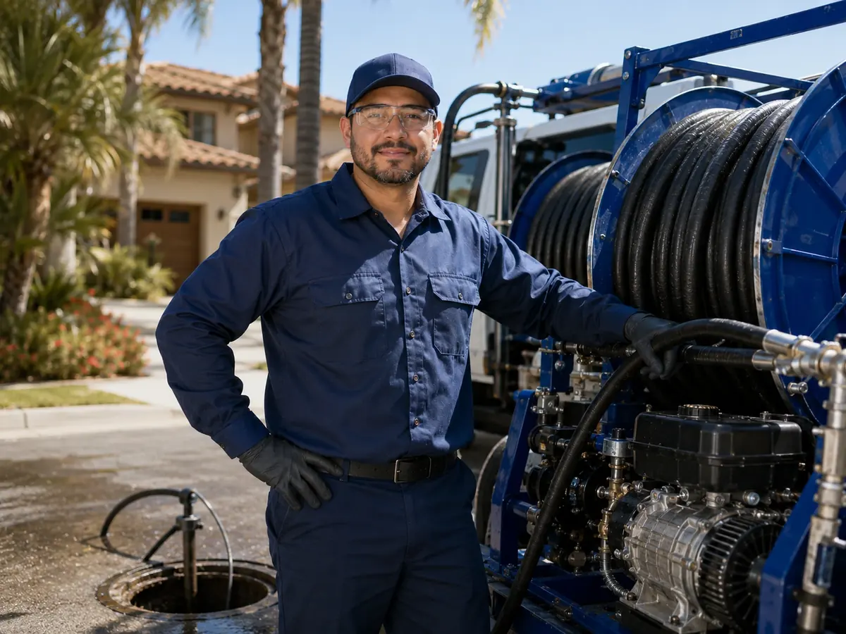 Hydro jet sewer cleaning in Pope Valley