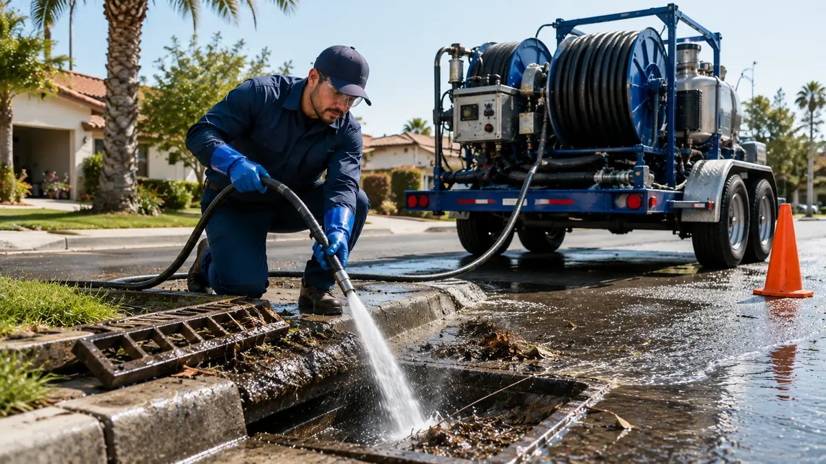 Storm Drain Hydro Jet Cleaning in Pope Valley