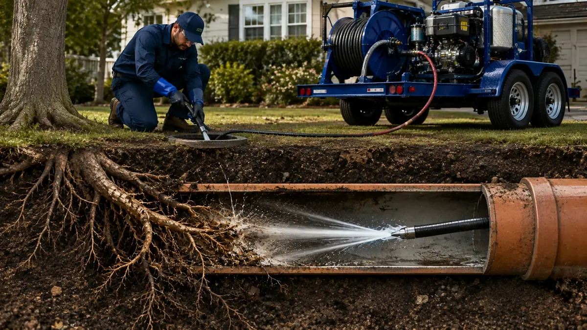 Tree Root Removal with Hydro Jetting in Pope Valley